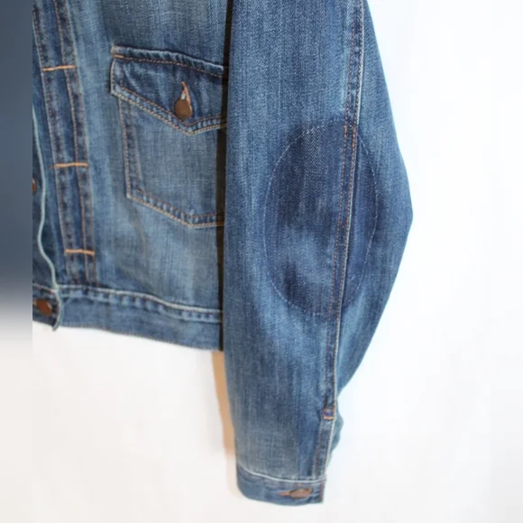 Gap 1969 Drop Pocket Yosemite Retro Modern Jacket Women's Medium Blue Denim Jean - Picture 2 of 9